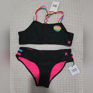 Hurley Vibrant Bikini Set with Colorful Straps